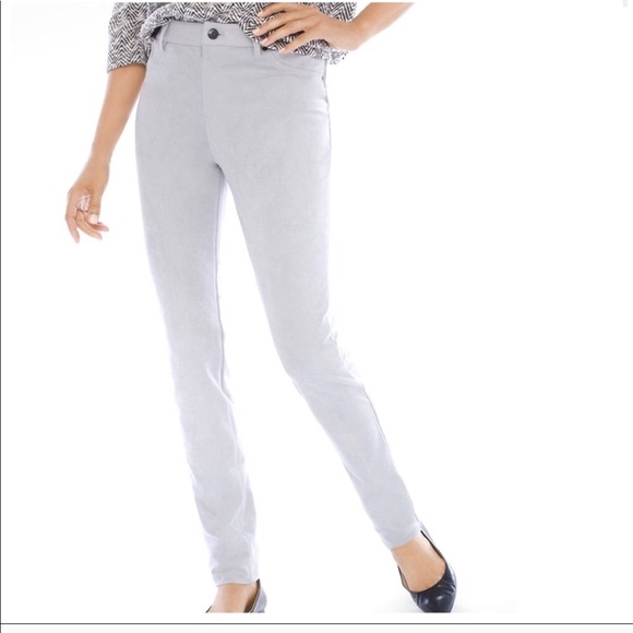 Chico's Pants - Chico's Gray Suede Ultimate Fit Skinny Pants